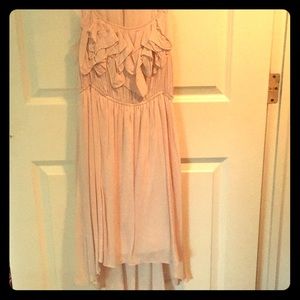 Pink high/low flowery dress